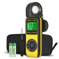 AIOMEST AI-881E Digital Light Meter, Handheld Foot Candle Meter for 0.1~300,0...