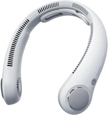 JISULIFE Portable Neck Fan Upgraded, Neckbrace Personal 5000mAh, Foggy Grey 