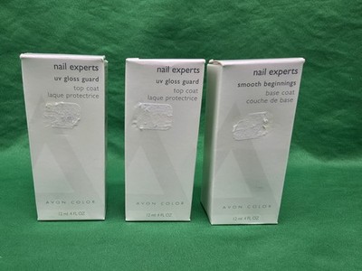 Avon Color Nail Experts Uv Gloss Guard Top Coat Smooth Beginnings Base 12ml .4oz