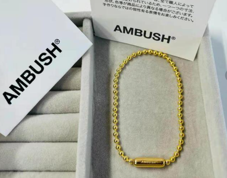 AMBUSH Ball Chain Bracelet Bangle Gold Used Limited Very