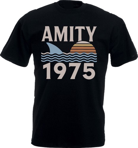 T-shirt Amity 1975, maglietta settimana squalo, maglietta retrò beach thriller, maglietta unisex - Foto 12 di 15