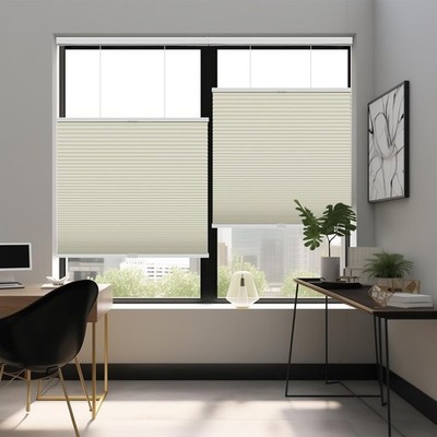CUSTOM 100% Blackout Honeycomb Top Down Bottom Up Cellular Shades Window Blinds