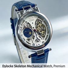 luxury Mens Skeleton Dial Automatic Mechanical Watch Alloy Self-winding Gift