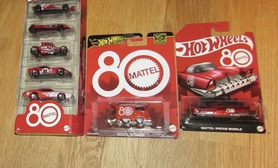 2025 Hot Wheels 80th Anniversary Mattel 5-pack, Kool Kombi & Dream Mobile