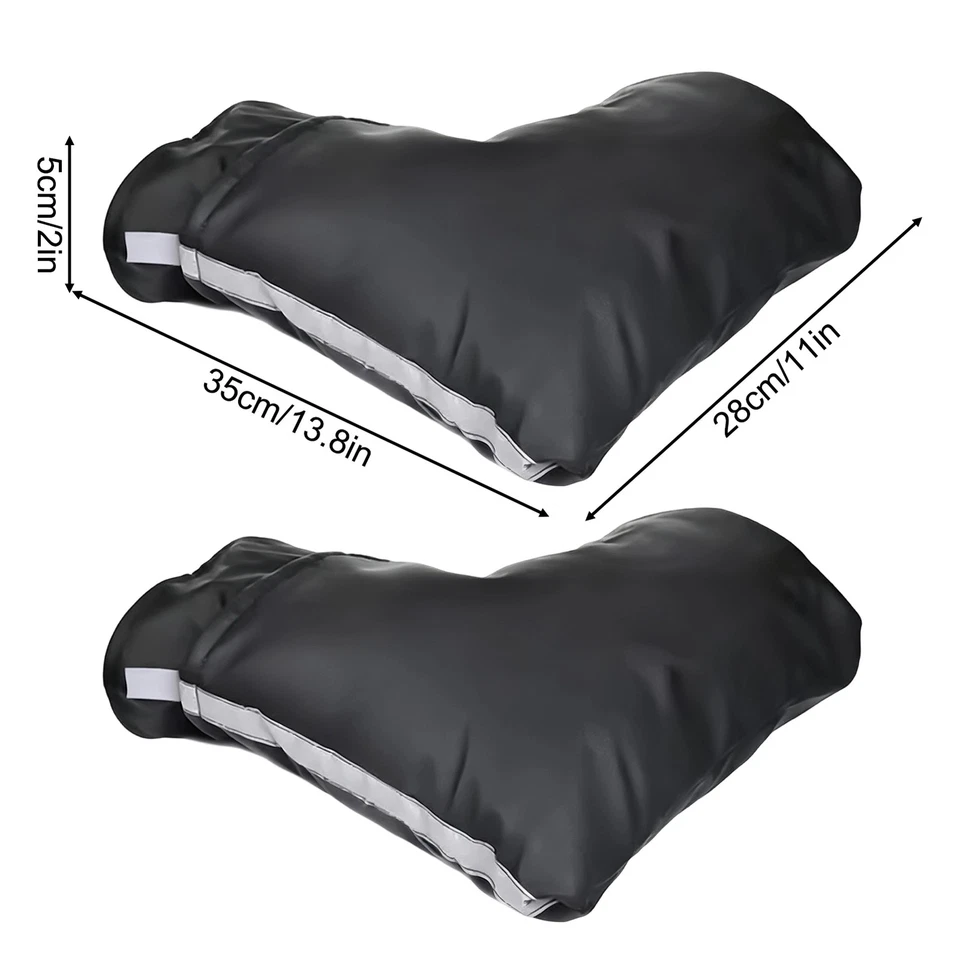 Handlebar Mittens Winter Cycling Gloves Pocket Unisex Waterproof Windproof Glove - Image 2 of 4