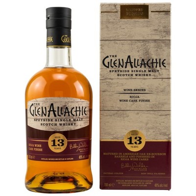 GlenAllachie 13y Rioja Wine Cask Finish 48% Bourbon Barrels, Rioja Wine Barrique