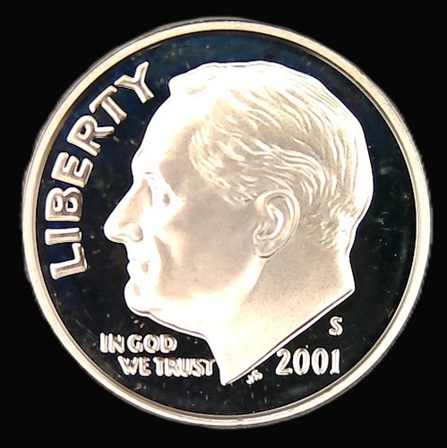 2001-S Roosevelt Dime Silver Proof Brilliant Luster