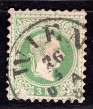 TIMBRE 1867-80 AUTRICHE N° 33-OBL. TB-VOIR SCAN R/V-