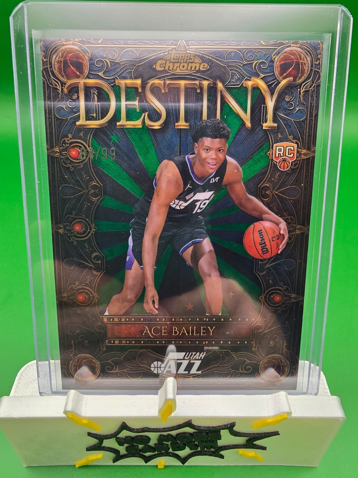 2025-26 Topps Chrome Ace Bailey Destiny Green /99