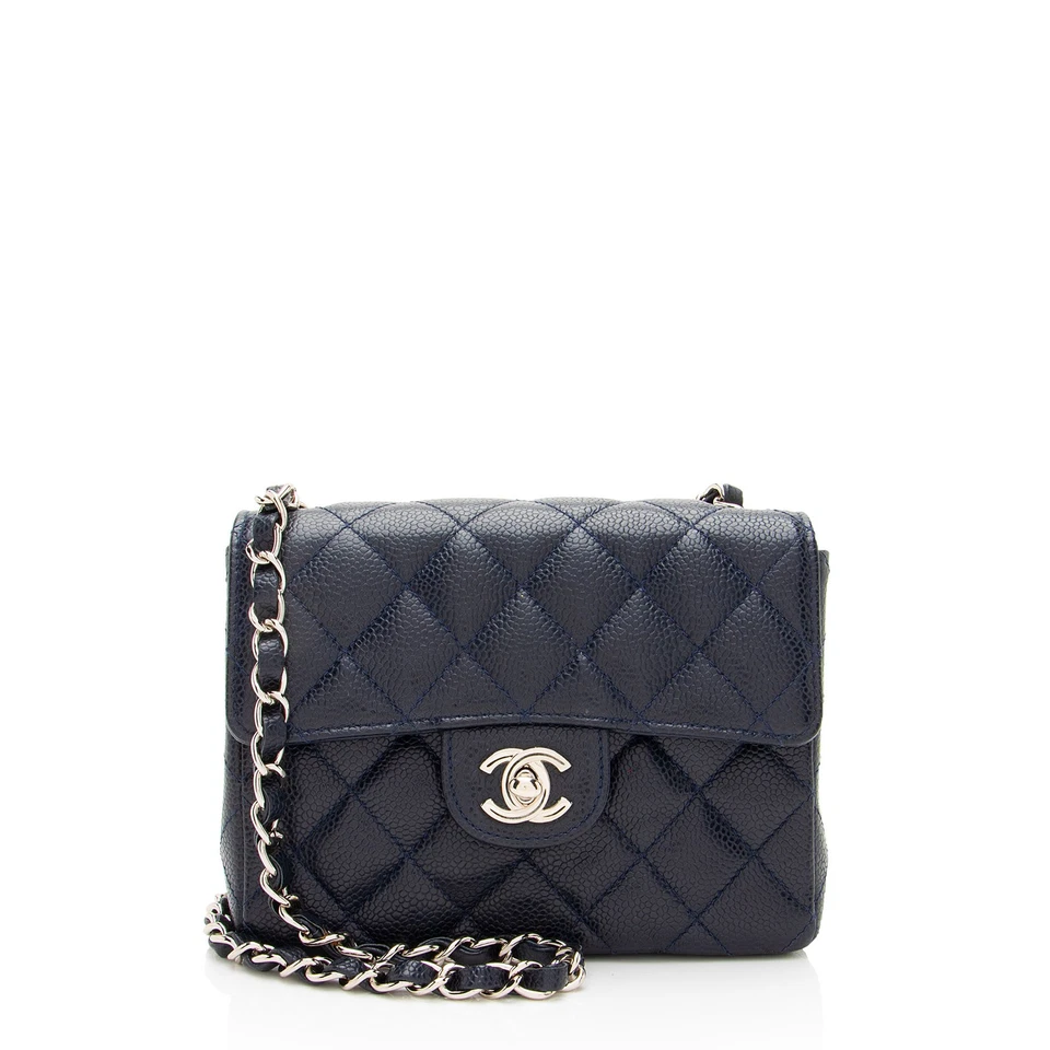 Chanel Vintage Caviar Classic Square Mini Flap Bag