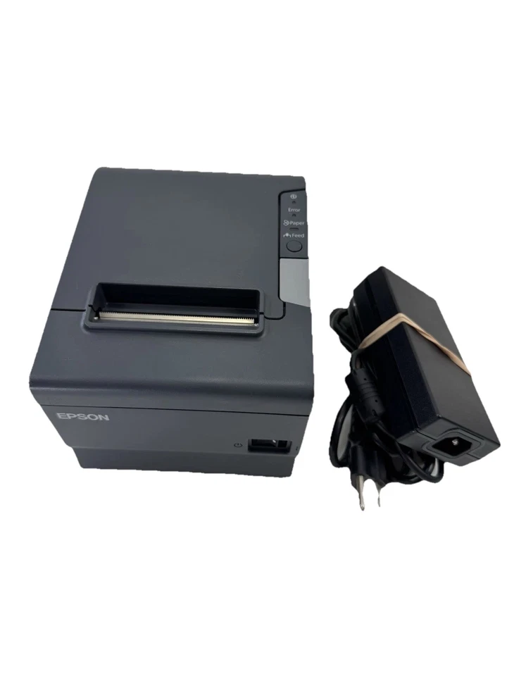 Epson TM-T88V M244A POS Thermal Receipt Printer USB Serial + AC Adapter Tested / - Image 3 of 4