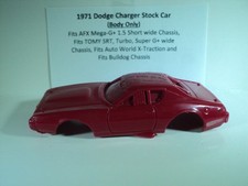 HO scale Slot Car Custom Resin 1971 RED Dodge Stock Car Fits AFX Mega-G