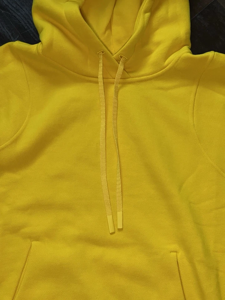 NUEVO CON ETIQUETAS Lululemon Sudadera con Capucha de Vellón Calce Relajado Talla 4/S Amarillo Maíz Buceo Longitud Reg $108 Foto 3 de 4