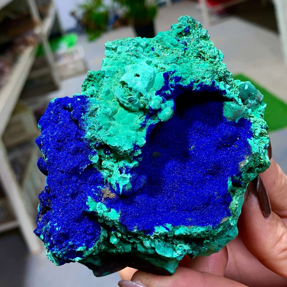 1,04 Pfund BESTE natürliche Azurit/Malachit Kristall Mineralien Proben