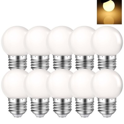 LED Night Light Bulbs 10 Pack 1W G14 G45 E26 Soft White 2700K Long Lasting NEW