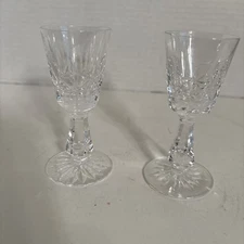 2 WATERFORD CRYSTAL ROSSLARE LIQUEUR / CORDIAL 4"