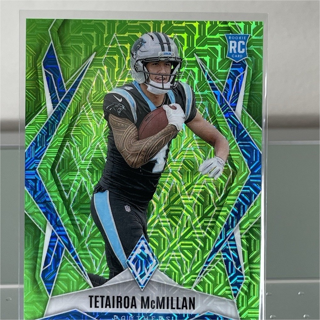 2025 Panini Phoenix Lime Green Mojo Rookie Tetairoa McMillan /75 Panthers #155