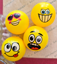 Emoji-face ping pong balls -- set of 4