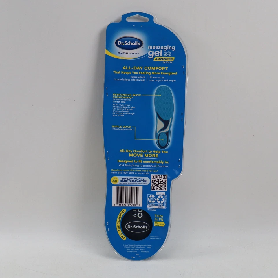 PACK de 2 plantillas Dr. Scholl’s Energizing Comfort para hombre con gel masajeador Foto 4 de 4