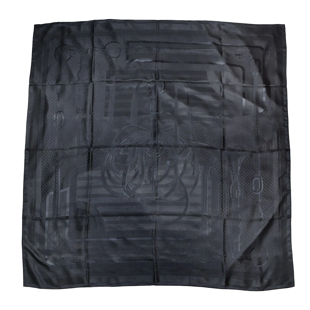 Hermes — HERMES Giant Square Jacquard "Coaching" Size 135 Silk100% Encre / Marine