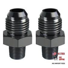 6AN Male Flare to 1/8 NPT Fitting, 2PCS 6AN Fittings 6AN to 1/8NPT Straight