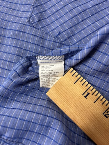 Ely Cattleman Pearl Snap Western Shirt Mens XLT Blue Plaid Short Sleeve Cowboy - Picture 8 of 8
