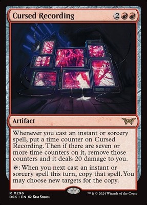 Cursed Recording (296) Lurking Evil Duskmourn: House of Horror DSK MTG Magic