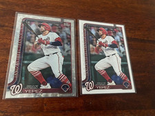 2025 Topps 2 Juan Yepez Silver Crackle Foilboard + Base - Nationals