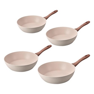 Omelett Eierpfanne Kochgeschirr Pfanne vielseitig mit Griff Chinesischer Wok Kochpfanne für