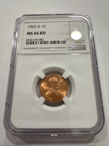 1992 D Lincoln Cent MS66 RD NGC #129 SEE DESCRIPTION
