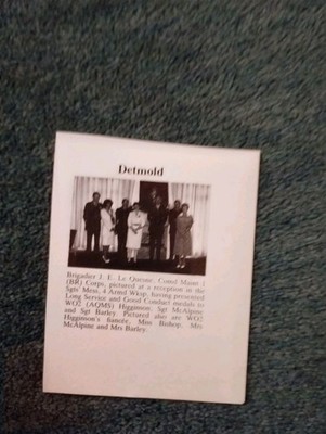 Sk273 Ephemera 1989 Picture Brig J E Le Quesne Higginson Sgt Mcalpine Bishop