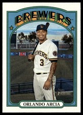 2021 Topps Heritage Orlando Arcia Milwaukee Brewers #145