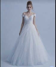 Cinderella wedding Dress Allure Bridals D283 Sz 18 Blue