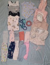 Baby Girl 0-6M Mixed Lot 23Pcs Pants Onepiece Coat Toys Sign Outfit Sleeper Sock