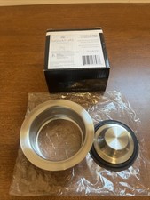 Signature Hardware SH162SS 3-1/2" Brass Kitchen Garbage Disposal Flange, Stopper