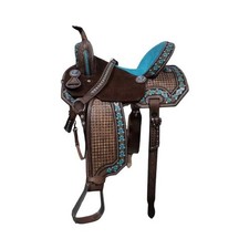 Horse Saddle Handmade Barrel Racing Leather Western Tooled Trail Tack Equestrian