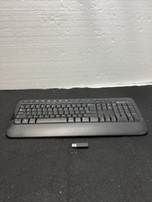 Microsoft Wireless Keyboard 2000 W/ USB Receiver Model 1477 TESTED Working Black