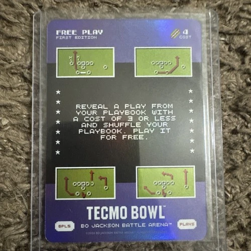 Bo Jackson battle arena Tecmo Bowl Bonus Plays Foil BPL5 “FREE PLAY”