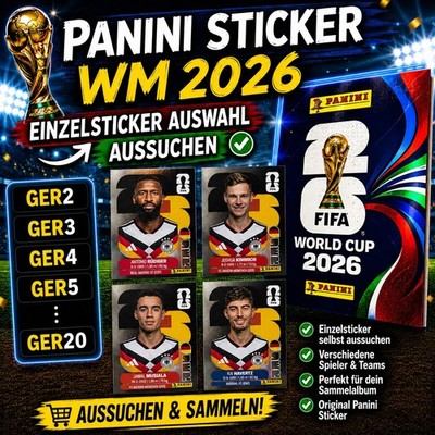 Panini WM 2026 Sticker | DFB Parallel Silber Sticker  | AUSWAHL STICKER EINZELN