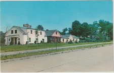 Western Motel Ranch Style Court Brewster NY. Chrome Postcard