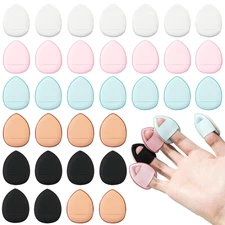 Mini Makeup Puff Triangle Finger Setting Powder Sponge Cosmetic 40 Pcs