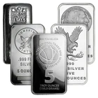5 oz Silver Bar - .999 Fine Bullion - Random Mint