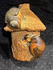 1967 Bossons MCM Chalkware Blue Tits Birds Fe...