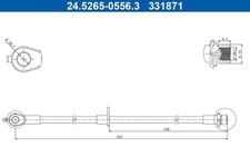 ATE 24.5265-0556.3 Bremsschlauch für TOYOTA
