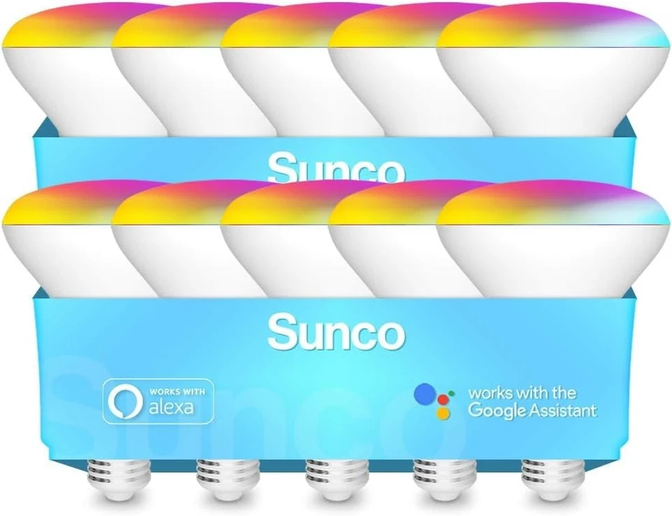 Smart BR30 LED Flood Lights, Color Changing, 10 Pack - Image 3 of 4