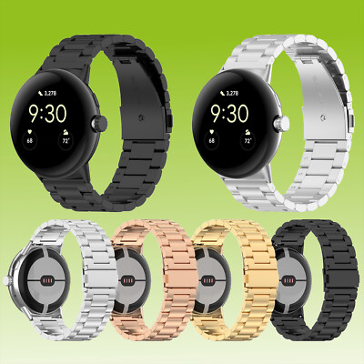 Smartwatch Arm Band Edelstahl für Google Pixel Watch 3 45mm Three Bead Ersatz