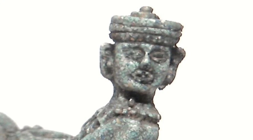 Figura oriental vintage quemador de cono de incienso de piedra de jabón. Foto 2 de 4