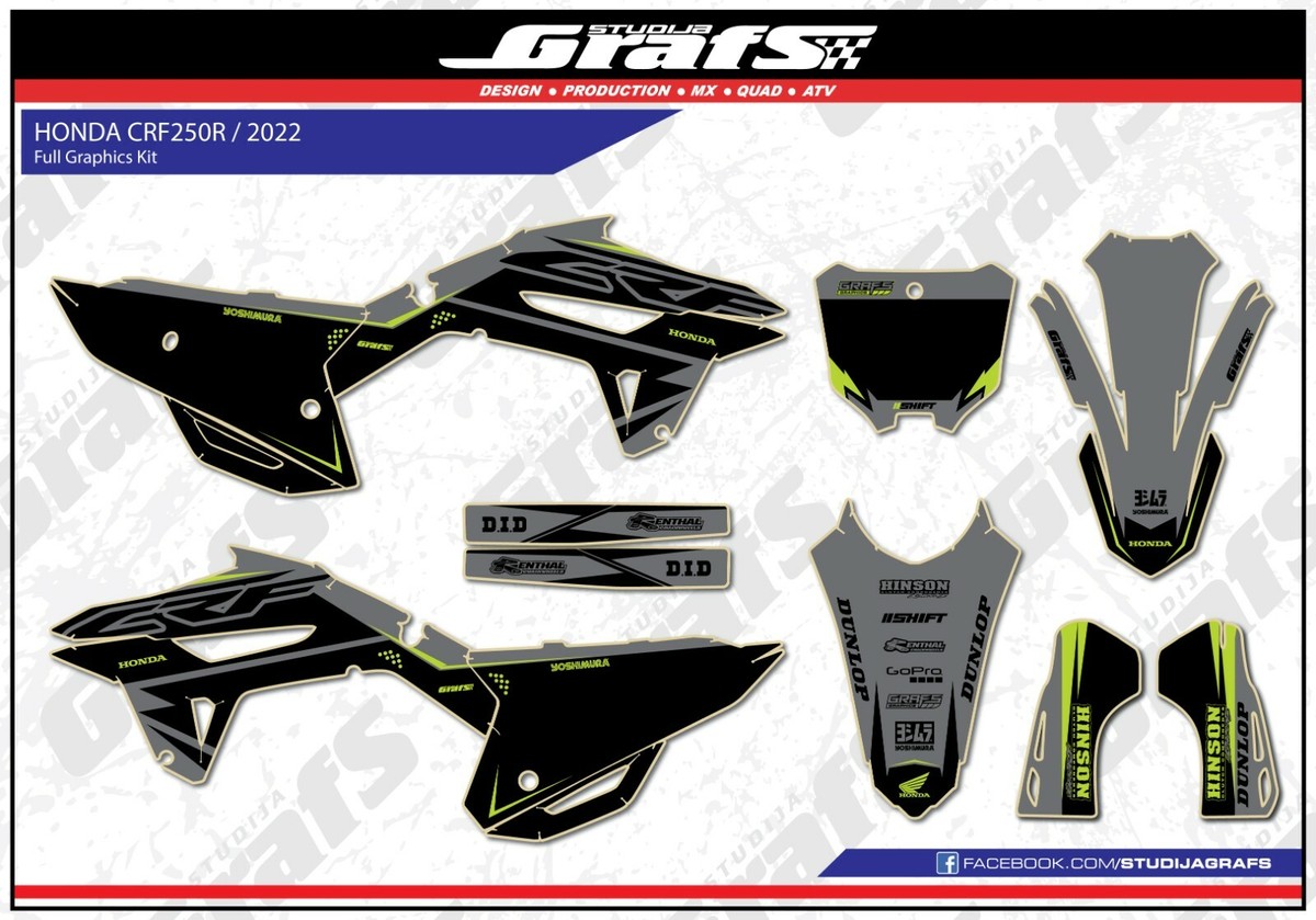 2022 2023 2024 CRF250R Graphics Kit For HONDA CRF 250 R 250R