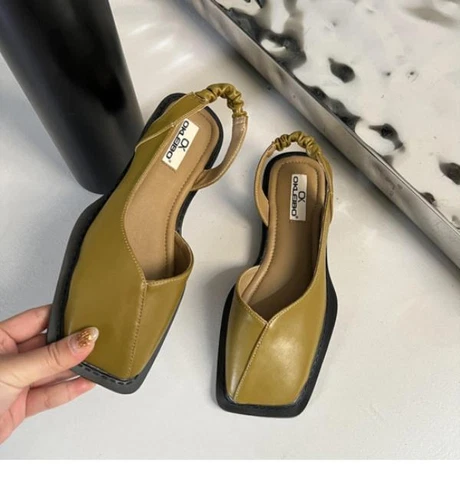 Woman Fashion Sandals Casual PU Low Rubber Rome Square heel Flat Back Strap Toe - Picture 27 of 55