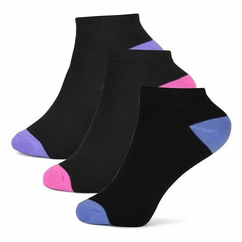 Multi-Buy 100% Cotton Ladies Womens Girls Trainer Socks Ankle Sports Liner Socks - Picture 5 of 6